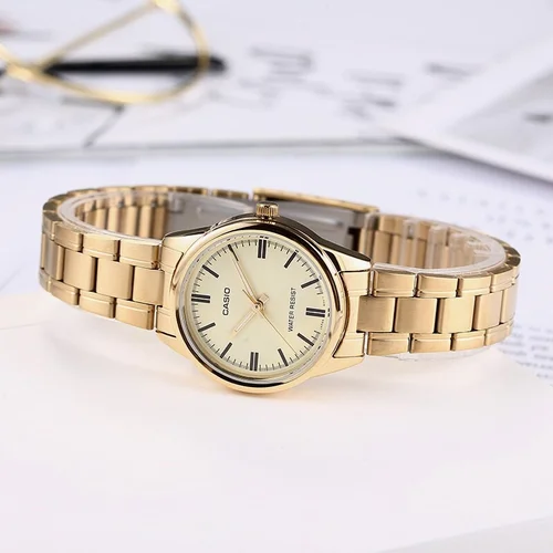 Casio LTP-V005G-9AUDF moteriškas auksinis laikrodis image 2