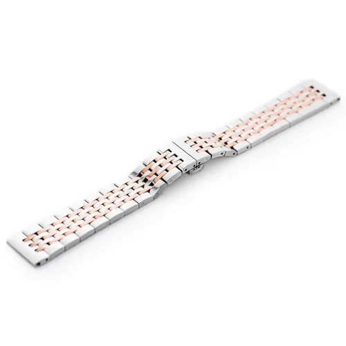 Pacifikos Modelis 4 laikrodžio apyrankė 20 mm, sidabrinė ir rožinio aukso image 2