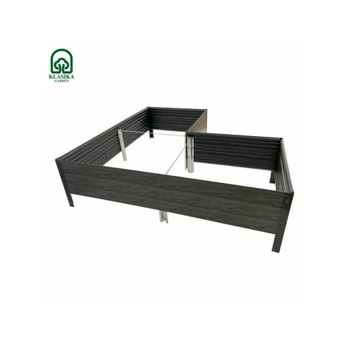 GPPS modulinė pakelta lysvė KLASIKA Woodlook (L-formos), Antracito spalva (Pilka) image 2