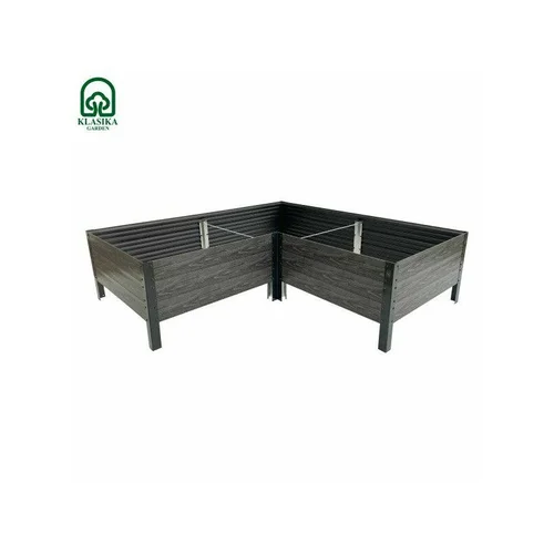 GPPS modulinė pakelta lysvė KLASIKA Woodlook (L-formos), Antracito spalva (Pilka) image 3