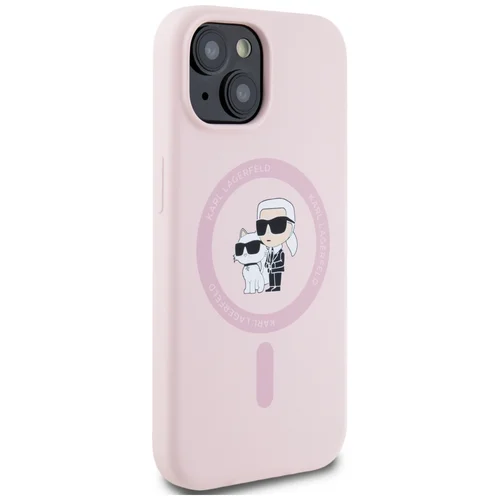 Karl Lagerfeld Karl&Choupette MagSafe dėklas iPhone 15 Plus, rožinis image 3