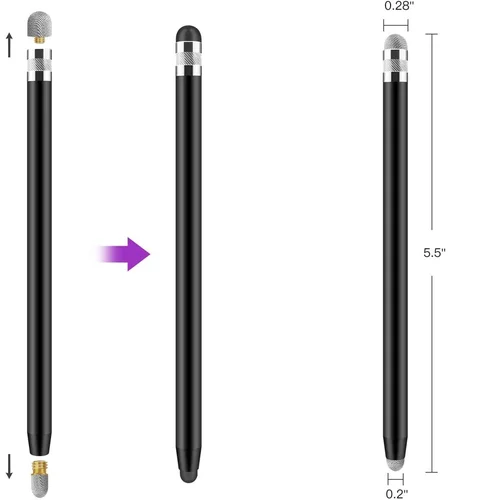 Tech-Protect USP100 jutiklinis pieštukas, 4 antgaliai, juodas image 3