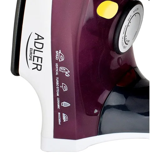 Adler AD 5022 sausas ir garinis lygintuvas, 2200 W, violetinis image 3