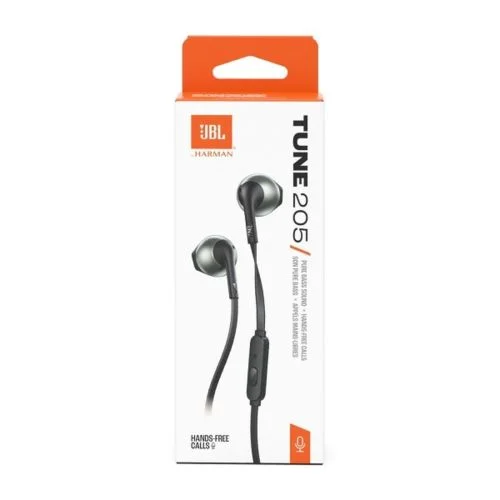 JBL Tune 205 laidinės ausinės, juodos image 1