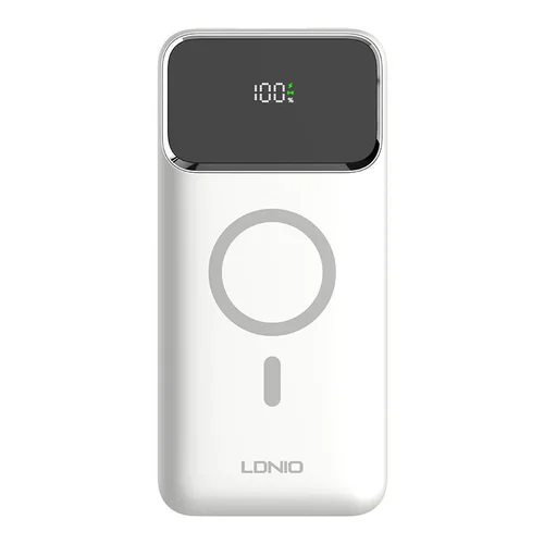 LDNIO PQ12 išorinė baterija 10 000 mAh, balta image 2