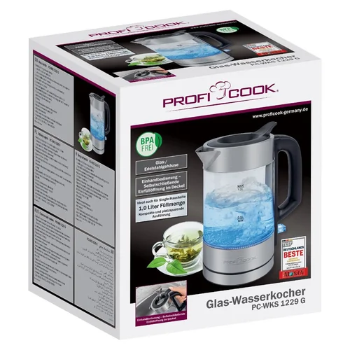 ProfiCook PC-WKS 1229 G virdulys 1 l, 1600 W image 3