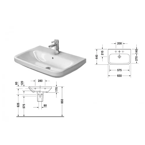 Duravit DuraStyle 65 cm praustuvas 2319650000 image 2