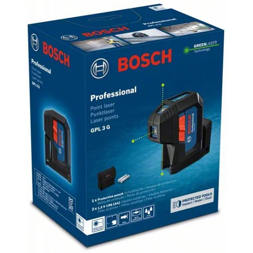 Taškinis lazerinis nivelyras Bosch GPL 3 G BG 2x1.5V image 3