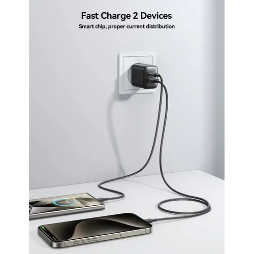 Joyroom JR-TCF13 USB-C/USB-A 25W Juodas image 3