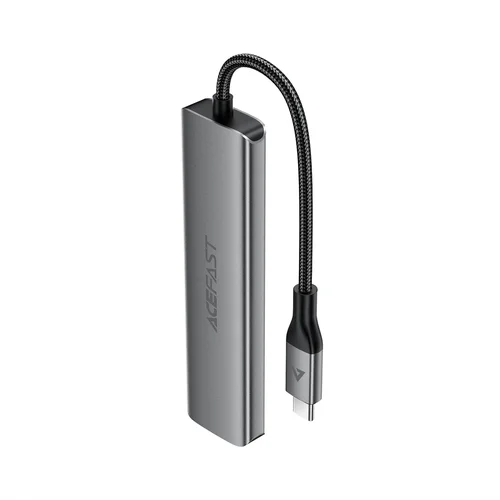 Acefast J16 USB-C 5-in-1 šakotuvas, pilkas image 2