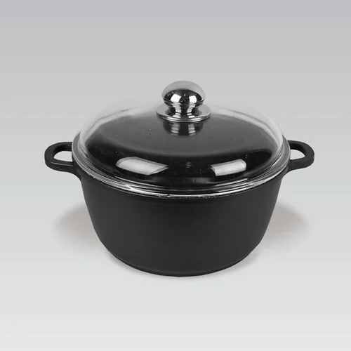 Maestro MR-4620C puodas su dangčiu 20 cm, juodas image 1