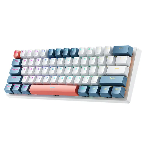 Machenike K500-B61 60 % mechaninė klaviatūra, balta ir mėlyna image 1