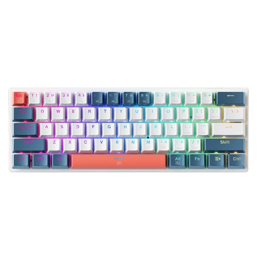 Machenike K500-B61 60 % mechaninė klaviatūra, balta ir mėlyna image 2