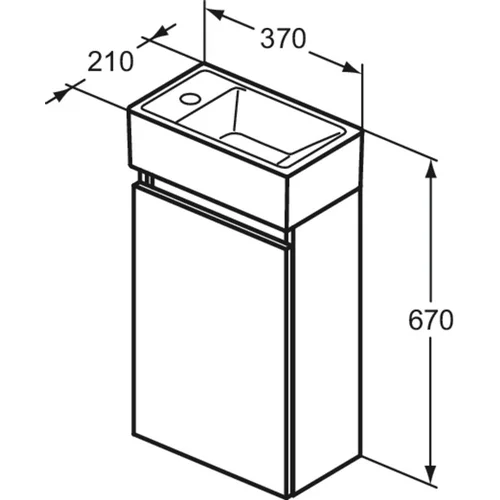 Ideal Standard Eurovit pakabinama spintelė balta 21x37x67 cm image 2