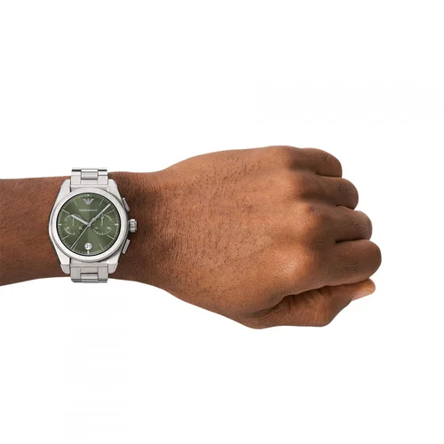 Emporio Armani AR11640 Federico Chronograph vyriškas laikrodis, žalias ciferblatas image 3