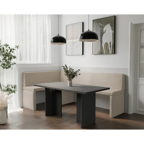 Virtuvinis kampas OWEN 128 × 168 cm, kairinis, Soft 18 smėlinė image 3