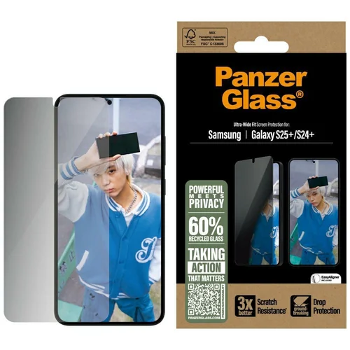 PanzerGlass Ultra-Wide Fit privatumo stiklas Samsung Galaxy S25+ image 1