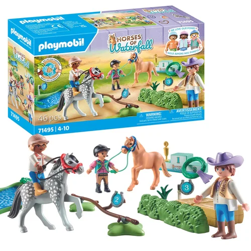 Playmobil 71495 Vandens krioklio jojimo varžybų rinkinys, 46 dalių image 1