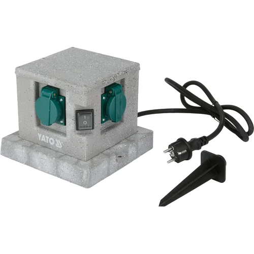 YATO YT-81272 lauko lizdų blokas su smeige, IP44, 4 lizdai image 1