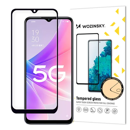 Wozinsky grūdintas stiklas Oppo A77 4G, juodas image 1