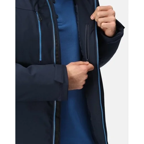 Regatta TRA253 vandeniui atspari kvėpuojanti striukė L, Black/Seal Grey image 3