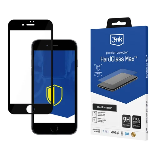 3mk HardGlass Max juodas stiklas iPhone 7/8/SE image 1