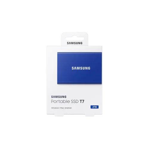 Samsung T7 2 TB mėlynas nešiojamasis SSD image 2