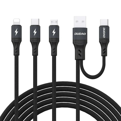 Dudao L3W 66 W USB kabelis, juodas image 1
