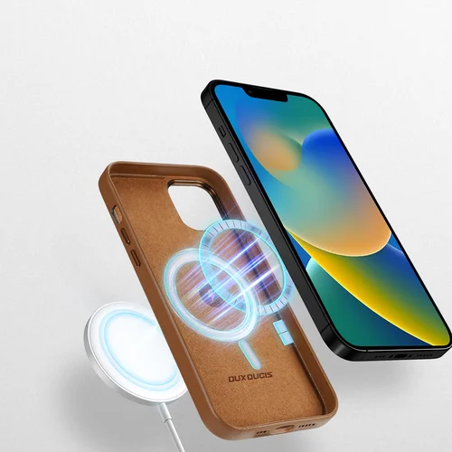 Dux Ducis Grit dėklas iPhone 14, rudas image 2