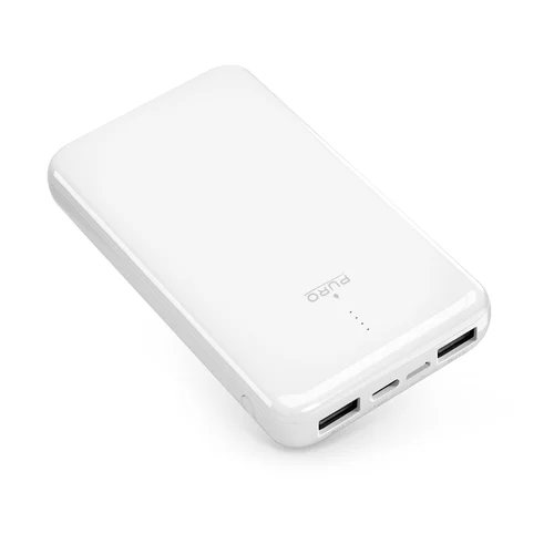 Puro White išorinė baterija 10 000 mAh, 12 W, balta image 2