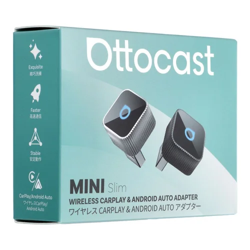 OTTOCAST Mini Cube T2 belaidis adapteris, sidabrinis image 1