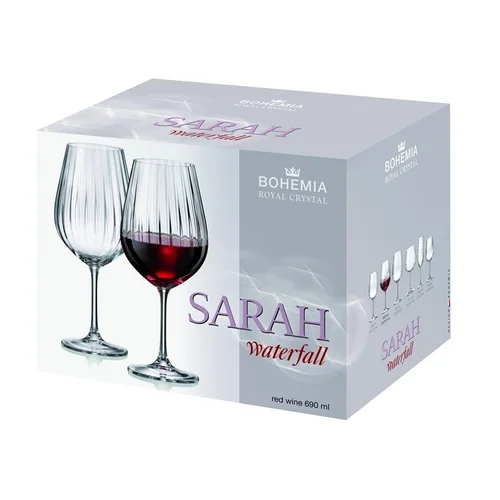 BOHEMIA ROYAL CRYSTAL SARAH vyno taurės 690 ml, 6 vnt. image 2