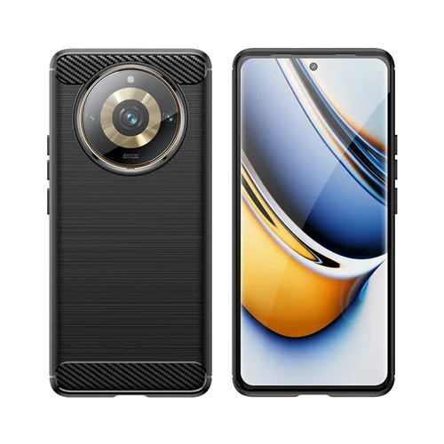 Realme 11 Pro / 11 Pro+ Carbon Case dėklas, juodas image 3