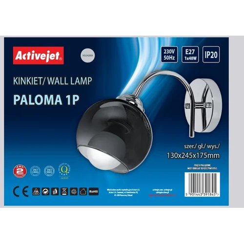 Activejet AJE-PALOMA 1P sieninis šviestuvas E27 40 W image 2