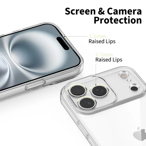Tech-Protect FlexAir dėklas iPhone 17 Pro, skaidrus image 1