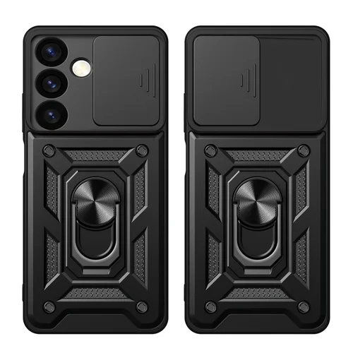 Hibridinis Armor Camshield dėklas Samsung Galaxy S24, juodas image 2