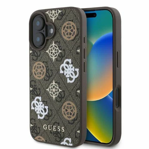 GUESS Peony Ant 4G MagSafe dėklas iPhone 16, rudas image 1