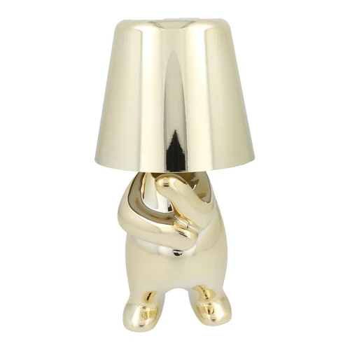 GOLD MAN Art Deco stovinti LED naktinė lempa image 1