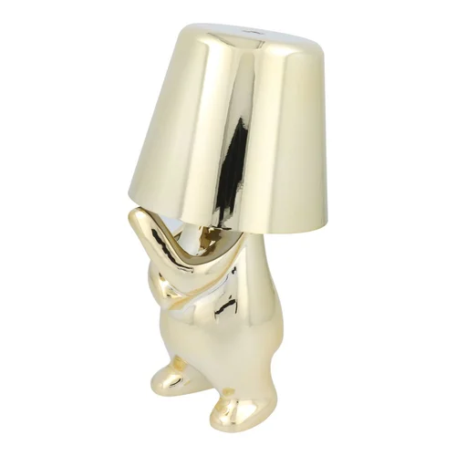 GOLD MAN Art Deco stovinti LED naktinė lempa image 2