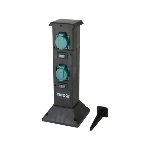 YATO YT-81274 lauko elektros lizdų stulpelis, 4 lizdai, IP44 image 1