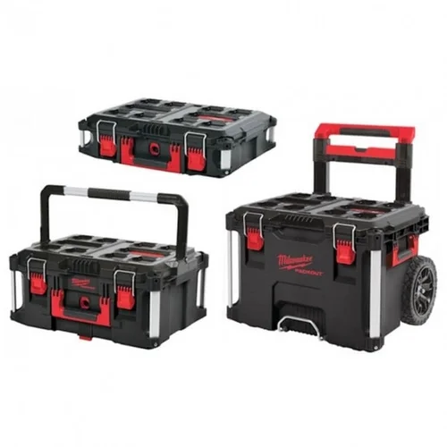 MILWAUKEE PACKOUT 3-ių dalių įrankių dėžių rinkinys image 2