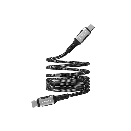 Havit CB6297 magnetinis USB-C kabelis, 1 m, juodas image 2