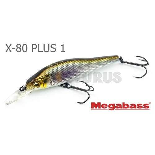 Megabass X-80 PLUS 1 vobleris, PM RED HEAD, 80,5 mm image 2