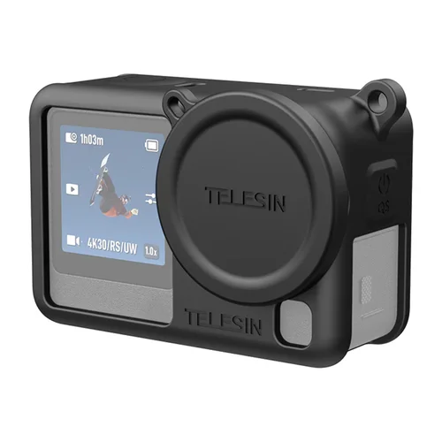 Telesin S6-PTC-11 silikoninis dėklas DJI Osmo Action 6, juodas image 2