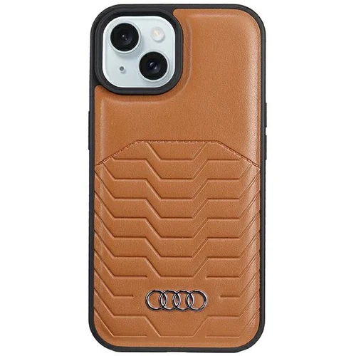 Audi MagSafe dėklas iPhone 15/14/13, rudas image 1