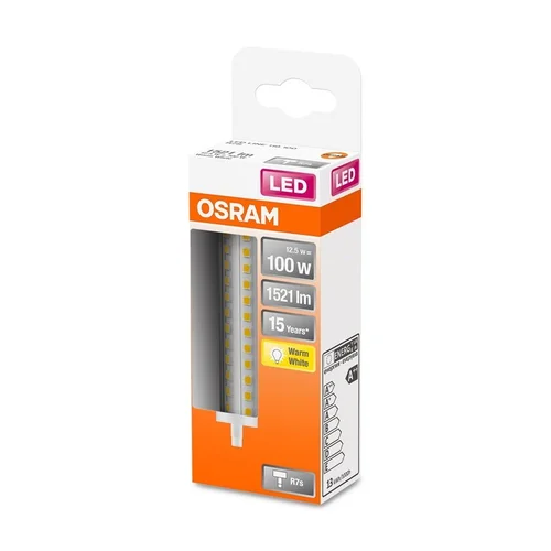 Osram R7S LED lemputė, 118 mm, 12.5 W, 2700 K, skaidri image 2