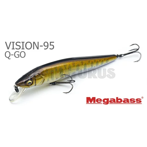 Megabass Vision 95 Q-GO 95 mm 10,5 g vobleris AL SMELT image 2