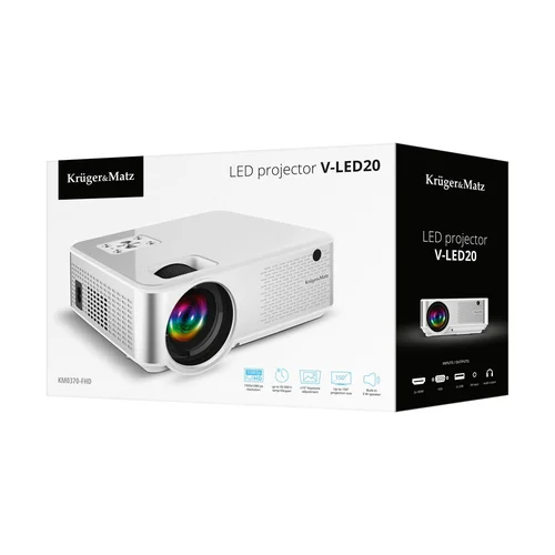 Kruger & Matz V-LED20 LED Full HD 1080p projektorius image 2