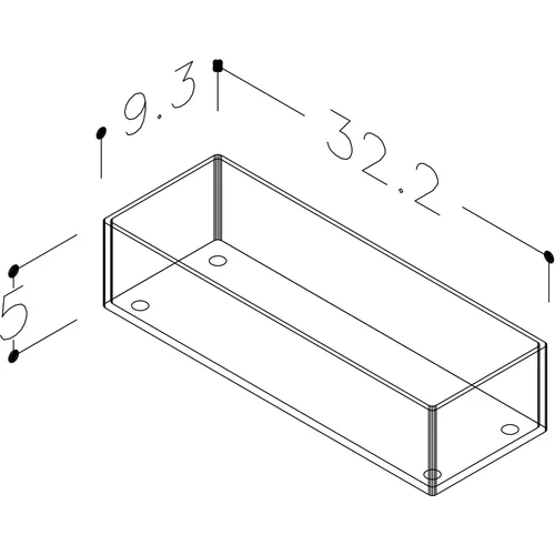 Kamė organinio stiklo dėžutė 270 × 93 mm (D) image 2