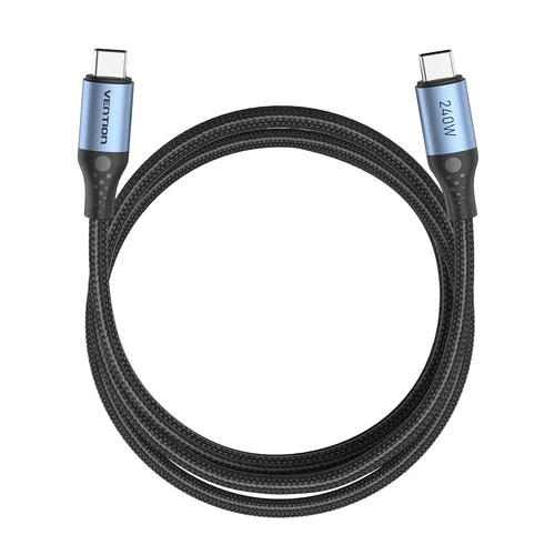 Vention USB-C–USB-C 1,5 m 240 W juodas laidas image 2